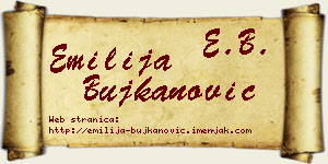Emilija Bujkanović vizit kartica